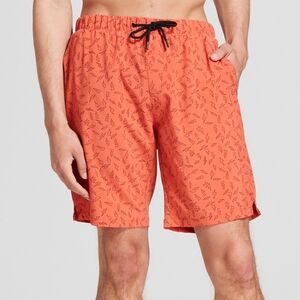 No Retreat Lightning Bolt Swim Trunks In Orange Size M New With Tags